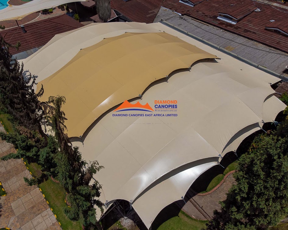 Tensile event canopy by Diamond Canopies at Oak Place Conference Centre, Ruiru