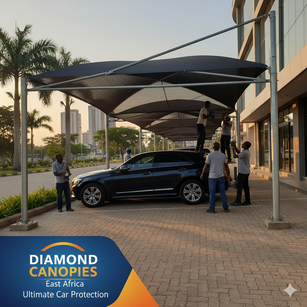 Waterproof Car Shade Nets Installation in Kenya